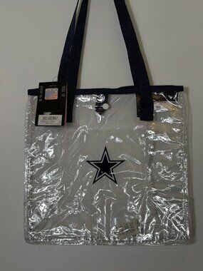 NWT Logo Brands Dallas Cowboys NFL Stadium Clear Tote Bag Game Day